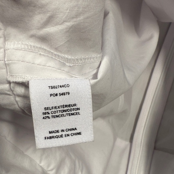 NWT Derek Lam 10 Crosby Noe Puff-Sleeve Peplum Top in Optic White Size 12 - Picture 5 of 7